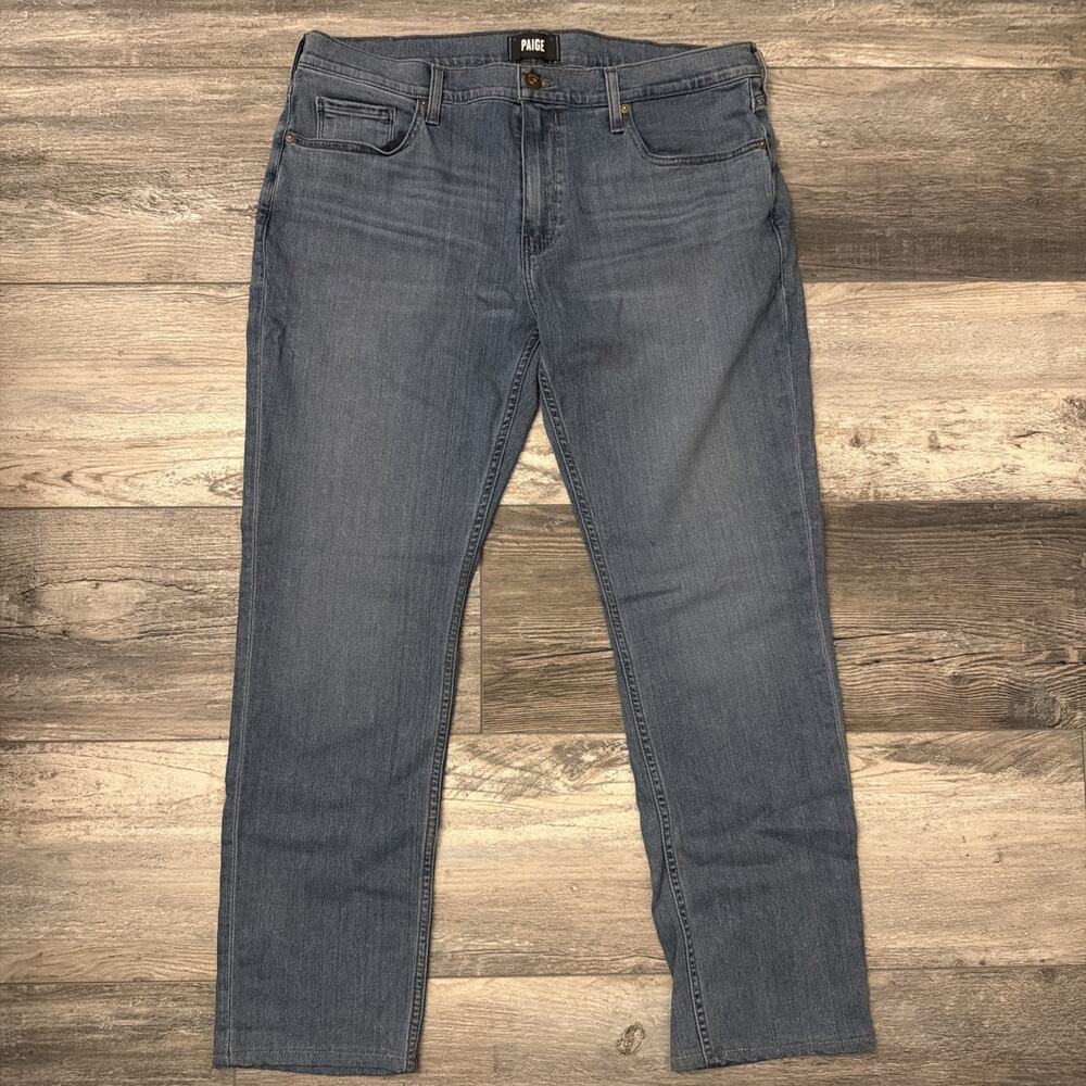 Paige Jeans Mens 36x30 Blue Federal Slim Straight Stretch Denim Jenkins 5 Pocket